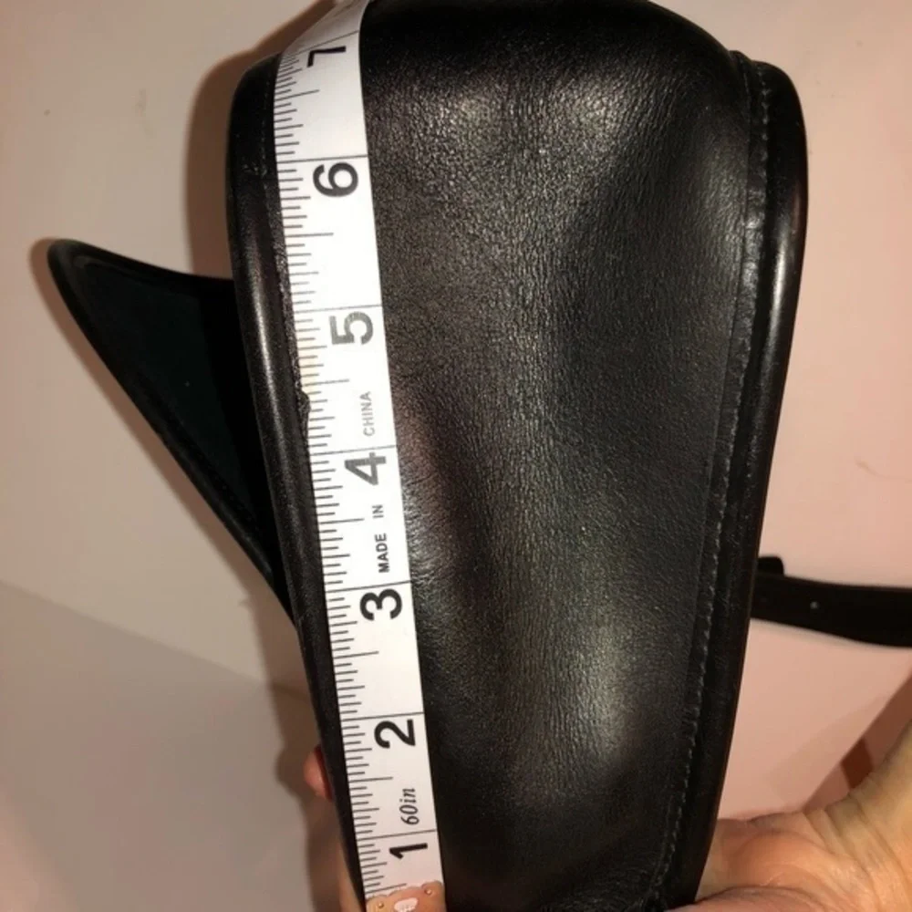 COACH 9170 classic shoulder bag black leather vintage flap saddle bag